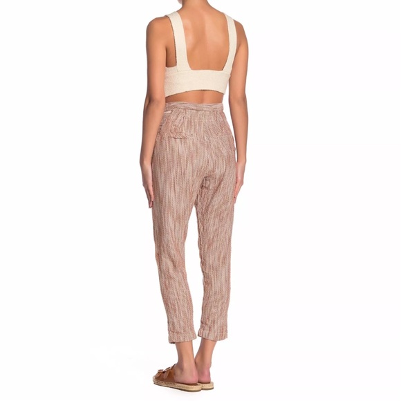 Free People Light As Sunrise Caraway Striped Taper Pant - Picture 2 of 11